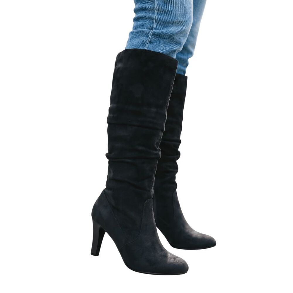 NINE WEST Parties Slouchy Heeled Boot Size 8.5